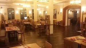 The restaurant inside, but outside sitting is also available. at La Flamme Grand in Limburg