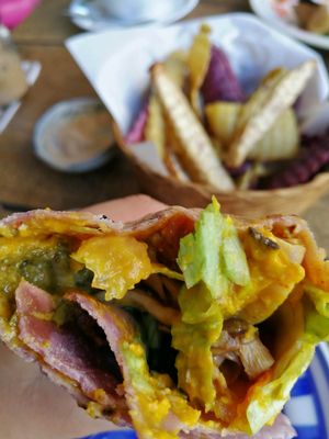 pumpkin wrap  at Big Bite Home Style Veggie Cafe in Koh Tao