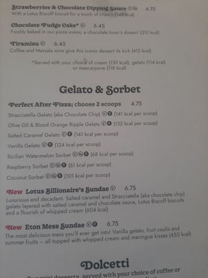 Ve stands for vegan at Pizza Express  in Perth