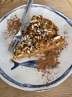 Carrot cake   at Nude Cafe in Ibiza