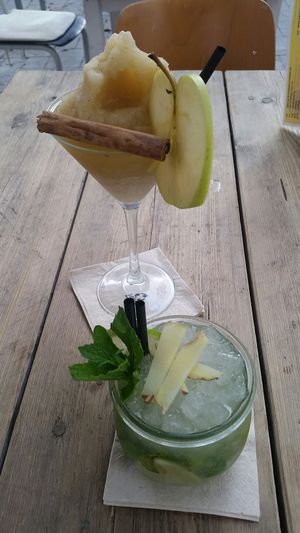 ginger daiquiri and ginger mojito at Nude Cafe in Ibiza
