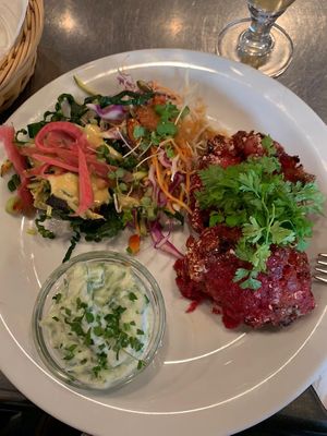 Rote Beete Patties at Atlas Bar in Copenhagen