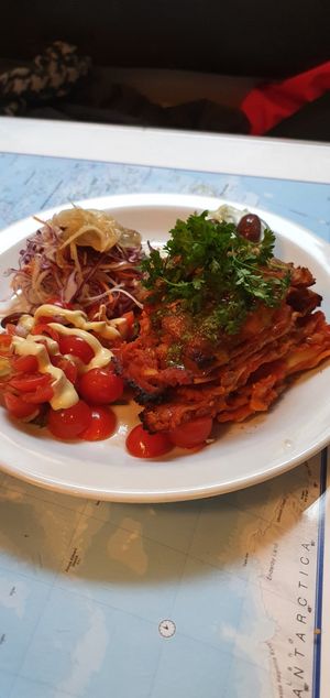 Lasagna at Atlas Bar in Copenhagen