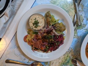 5 salads at Atlas Bar in Copenhagen