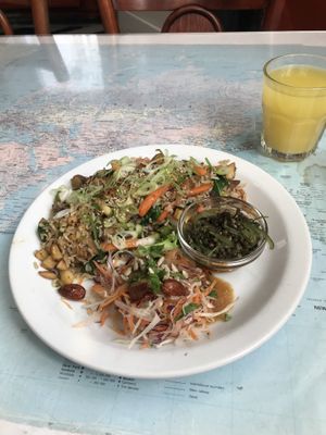 Tofu manilla (rice, tofu, veggies and salad )  at Atlas Bar in Copenhagen