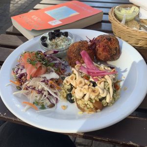 Beetroot patties  at Atlas Bar in Copenhagen