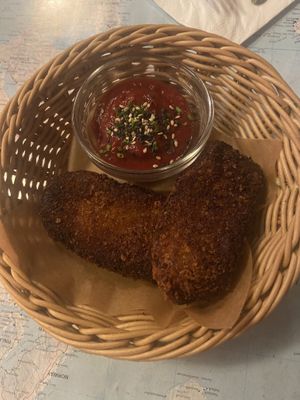 Crispy tempeh starter  at Atlas Bar in Copenhagen