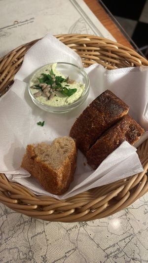 Bread with butter  at Atlas Bar in Copenhagen