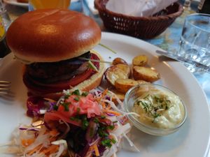 Atlas burger at Atlas Bar in Copenhagen