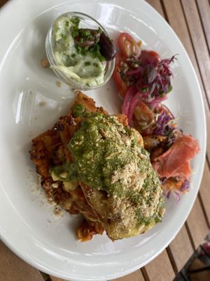 Lasagne mit Salat  at Atlas Bar in Copenhagen