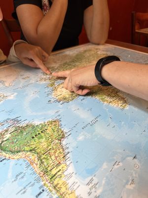 Really cool tables   at Atlas Bar in Copenhagen