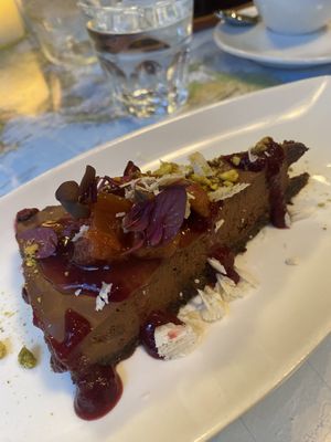 Raw chocolate cake #Veganuary at Atlas Bar in Copenhagen