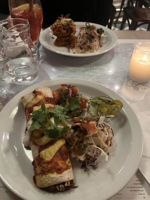 Vegan burrito   at Atlas Bar in Copenhagen