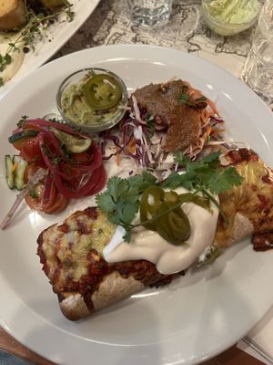 Burrito with guacamole   at Atlas Bar in Copenhagen