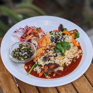 Vegan Tofu Manilla at Atlas Bar in Copenhagen