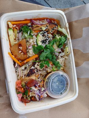 Indonesian tofu at Atlas Bar in Copenhagen