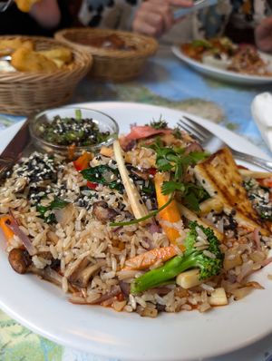 Spicy tofu rice thing (can't remember the name!) at Atlas Bar in Copenhagen