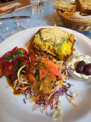 Vegan lasagna at Atlas Bar in Copenhagen