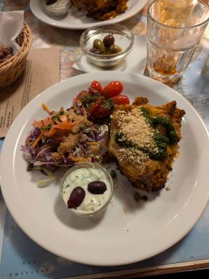 Lasagne at Atlas Bar in Copenhagen