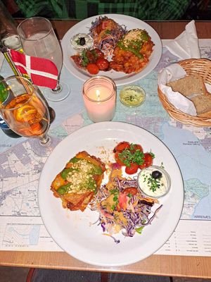 Lasagna at Atlas Bar in Copenhagen