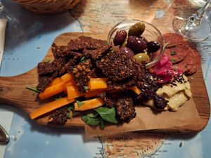 Snack plate at Atlas Bar in Copenhagen
