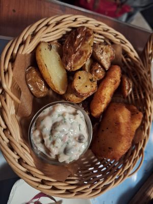 Fish and chips at Atlas Bar in Copenhagen