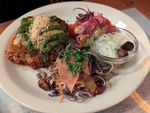 Lasagne at Atlas Bar in Copenhagen