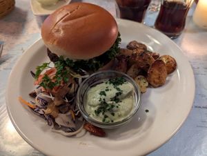 Atlas burger at Atlas Bar in Copenhagen