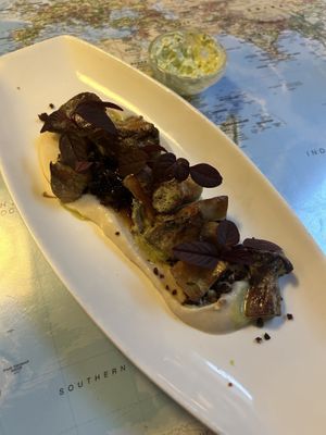 King oyster mushrooms    at Atlas Bar in Copenhagen