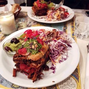 Lasagna at Atlas Bar in Copenhagen