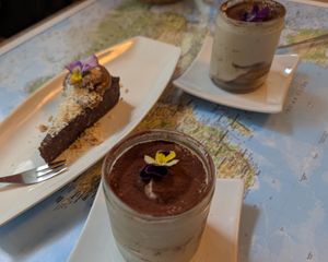 Tiramisu and nut cake at Atlas Bar in Copenhagen