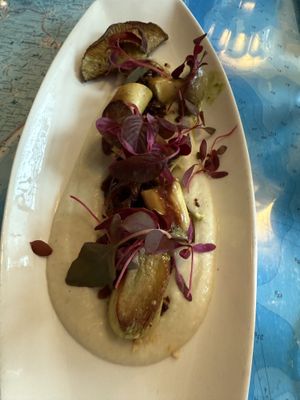 King Oyster Mushrooms   at Atlas Bar in Copenhagen