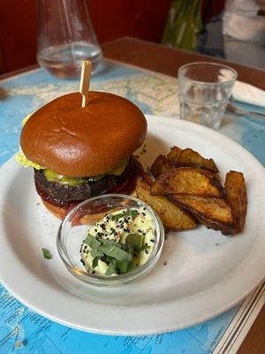 Atlas burger at Atlas Bar in Copenhagen