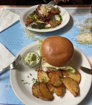 Lasagna + Atlas Burger  at Atlas Bar in Copenhagen