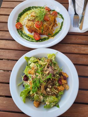Lasagna and Ceasar salad at Atlas Bar in Copenhagen