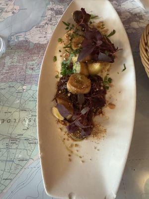 King mushroom starter  at Atlas Bar in Copenhagen