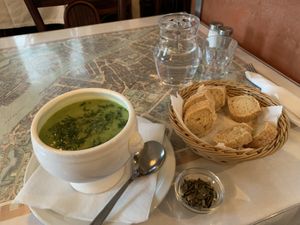 Soup of the day: pea soup.  at Atlas Bar in Copenhagen