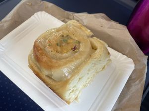 Yeast pastrie with lemon  at Café Heimisch in Cologne