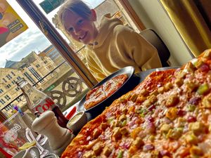 Sloppy Vegan and Kids Vegan Margherita Pizza  at Pizza Express - River House in York