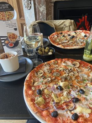 Half n half pizzas!   at Pizza Express - River House in York