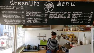 menu at Green Life Cafe in Kazan