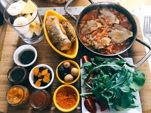 Vegan Breakfast  at Parachute Cafe in Istanbul