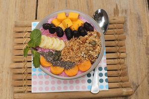 A smoothie bowl for breakfast. at Snooze in Chiang Mai