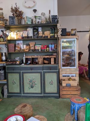 Dessert fridge at Gaia Loja Restaurante in Rogil