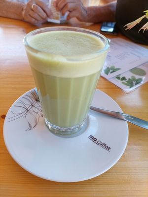 Matcha latte at Gaia Loja Restaurante in Rogil
