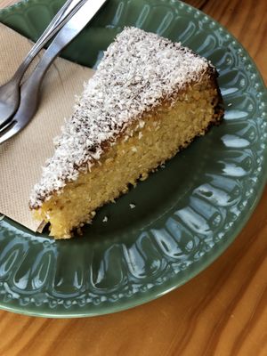 Sweet potato and coconut cake   at Gaia Loja Restaurante in Rogil