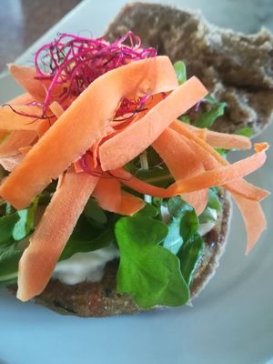 Delicious Vegan burgers  at Gaia Loja Restaurante in Rogil