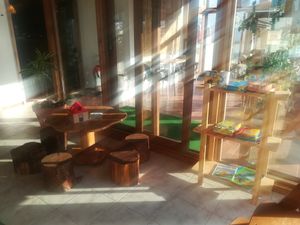 Children play  at Gaia Loja Restaurante in Rogil