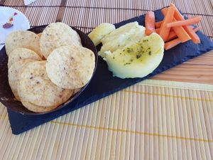 Vegan cheese! at Gaia Loja Restaurante in Rogil