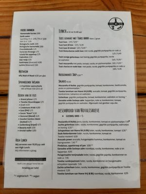 Menukaart🌟 at Lokaal 16 in Den Burg